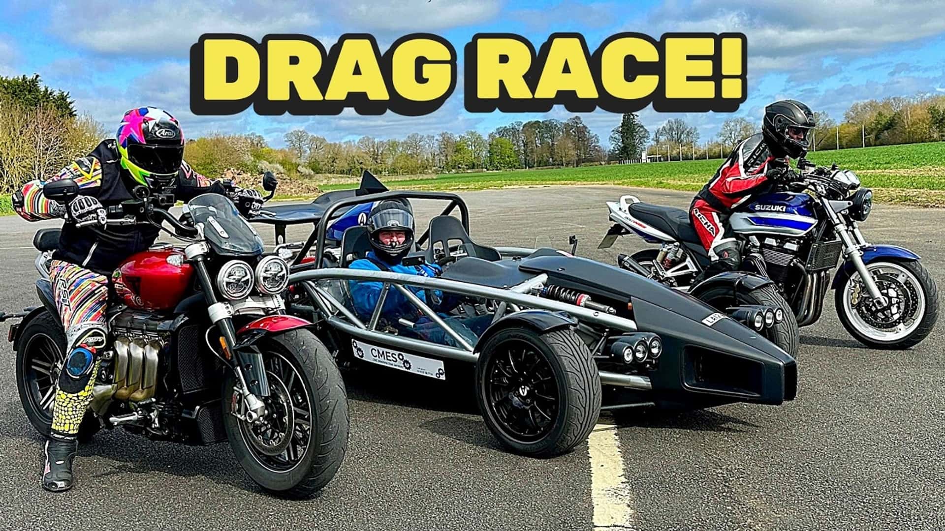 Forced-Induction Showdown: Triumph Rocket III vs. Suzuki vs. Ariel Atom Clash in the Drag