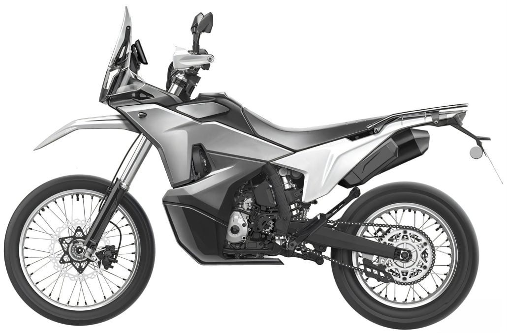 China's Kove Reportedly Developing '350 Rally', Patent Reveals a Street-Legal Dakar Face