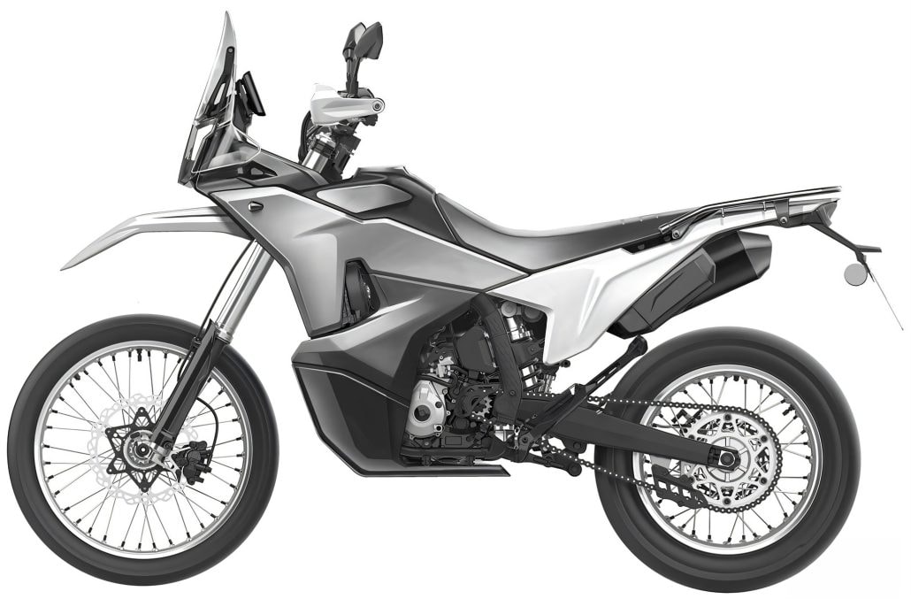 China's Kove Reportedly Developing '350 Rally', Patent Reveals a Street-Legal Dakar Face