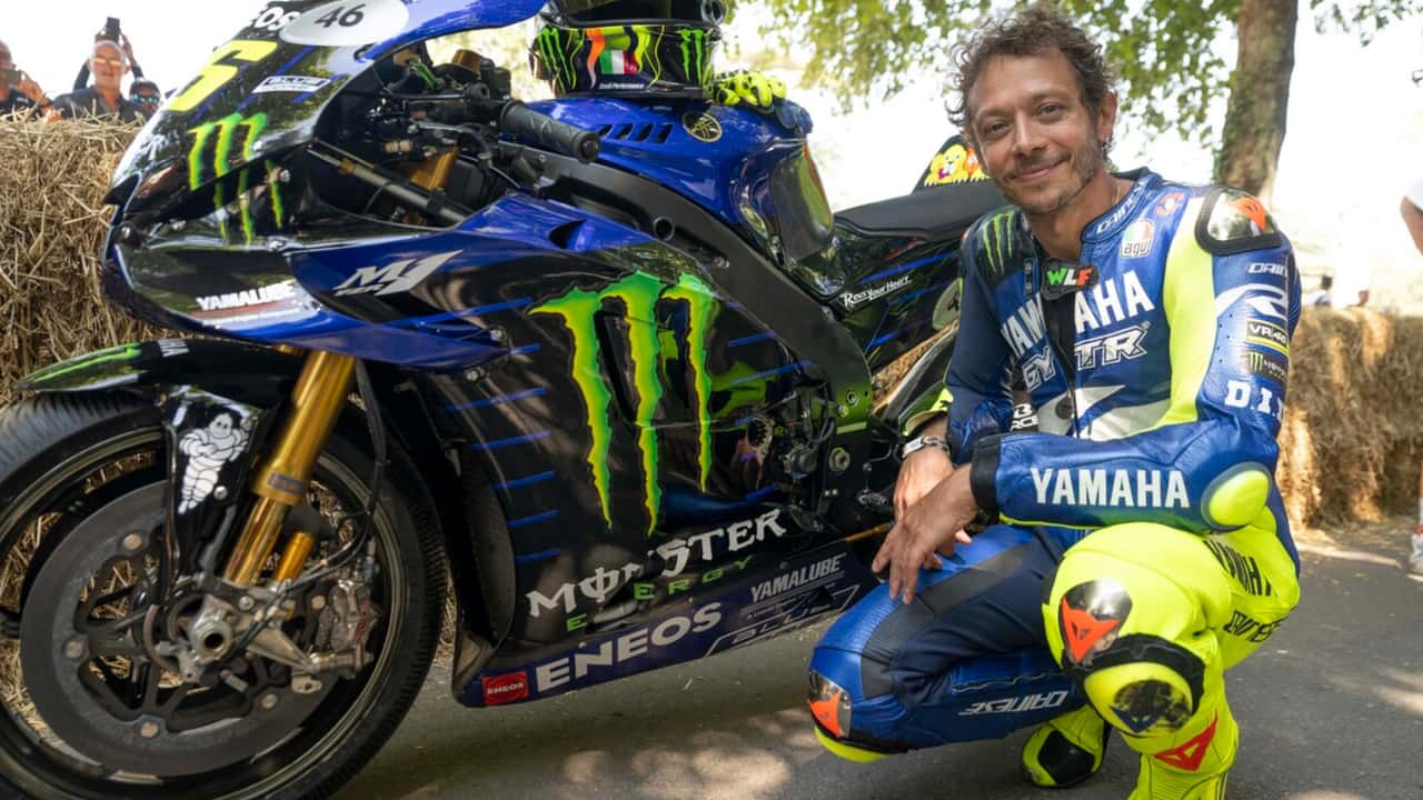 Valentino Rossi Reunites With the Yamaha M1, Sending Fans Into a Frenzy at Goodwood