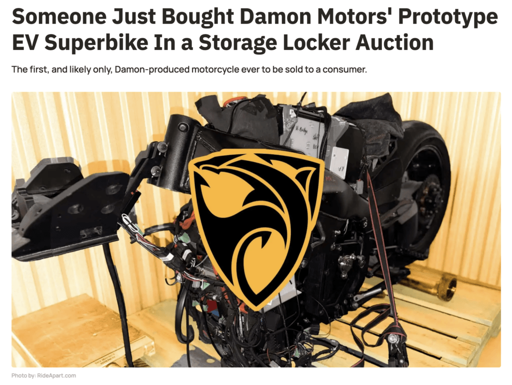 The Final Chapter of Damon Motors — Nine Years, and an Electric Sport Bike That Never Made It to Market