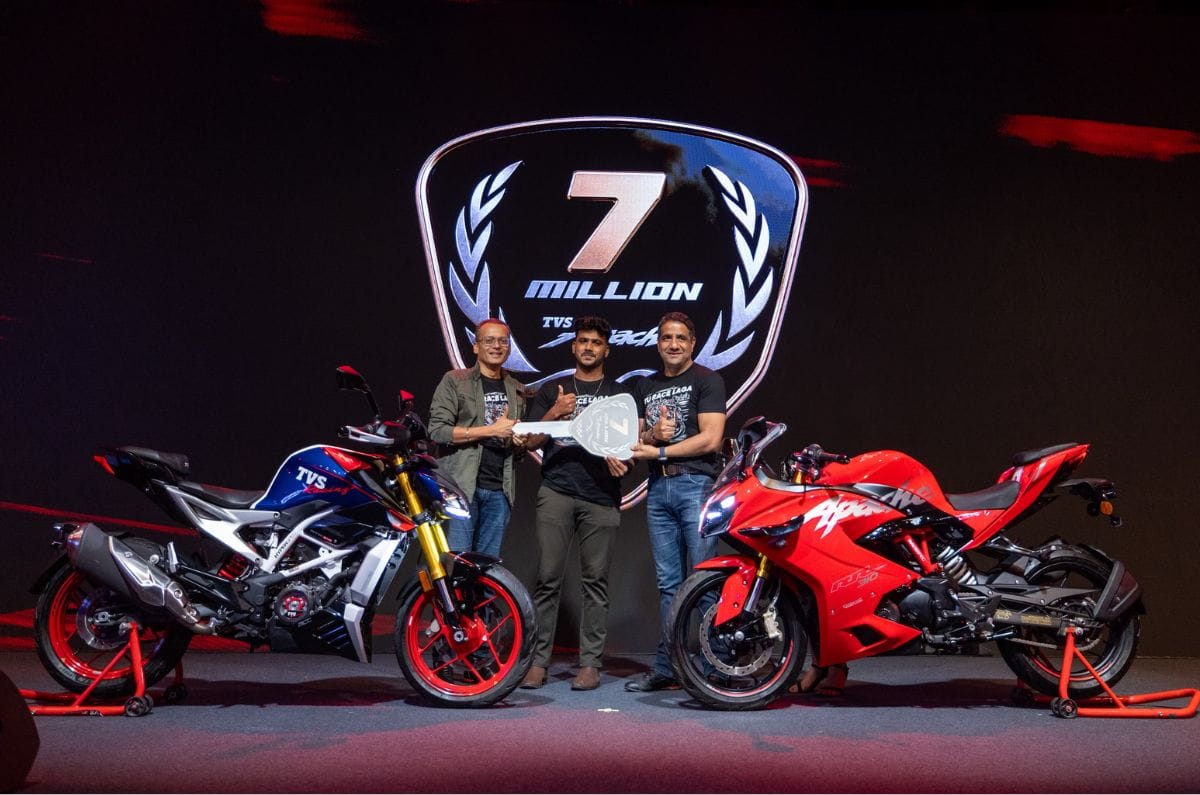 TVS Apache Surpasses 7 Million Customers Worldwide, Built on Two Decades of Racing DNA