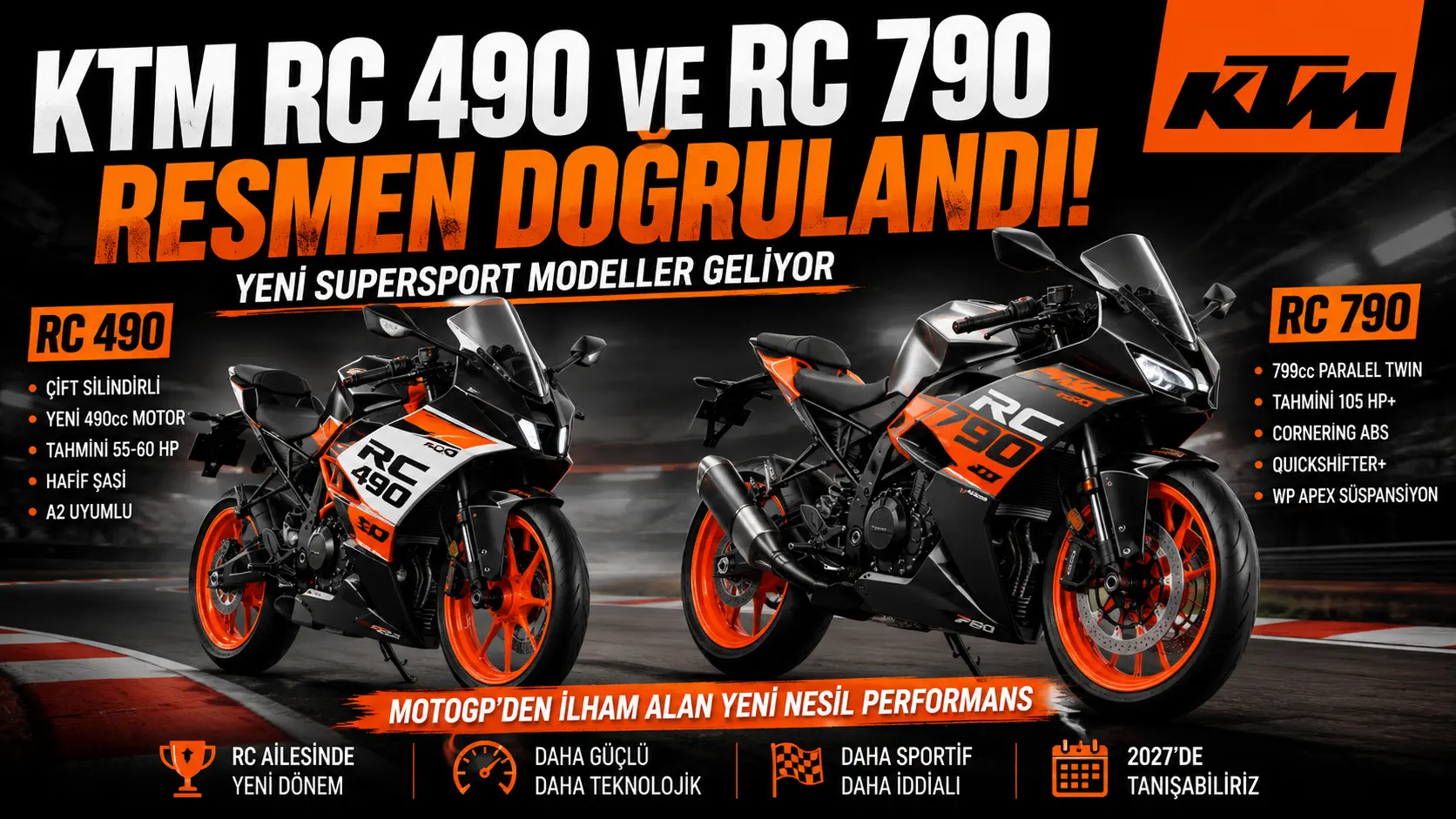 KTM Confirms RC 490 and RC 790 as It Expands Its Supersport Range