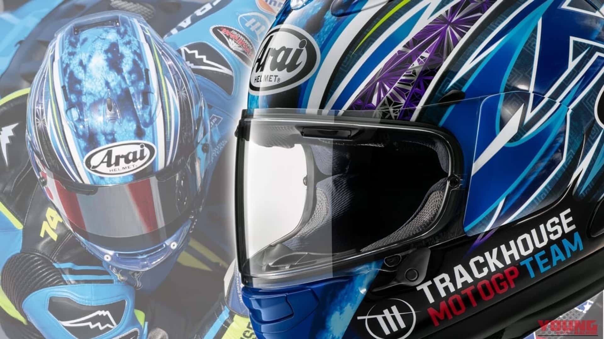Arai Launches Limited Ai Ogura Trackhouse Replica of Its RX-7X Racing Helmet