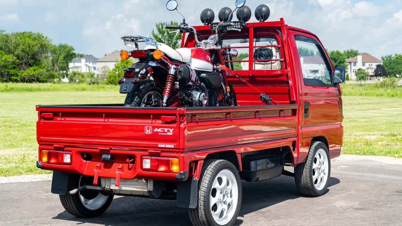 Honda Acty Kei Truck Listed for Sale With a Matching Monkey Riding Shotgun in the Bed